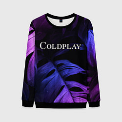 Свитшот мужской Coldplay neon monstera, цвет: 3D-черный