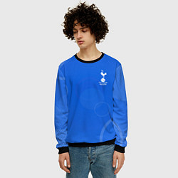 Свитшот мужской Tottenham hotspur Голубая абстракция, цвет: 3D-черный — фото 2