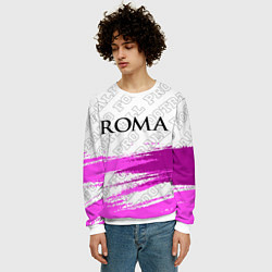 Свитшот мужской Roma pro football: символ сверху, цвет: 3D-белый — фото 2