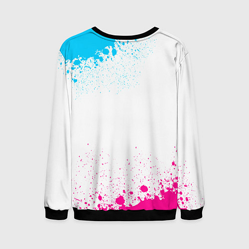 Мужской свитшот Poppy Playtime neon gradient style / 3D-Черный – фото 2