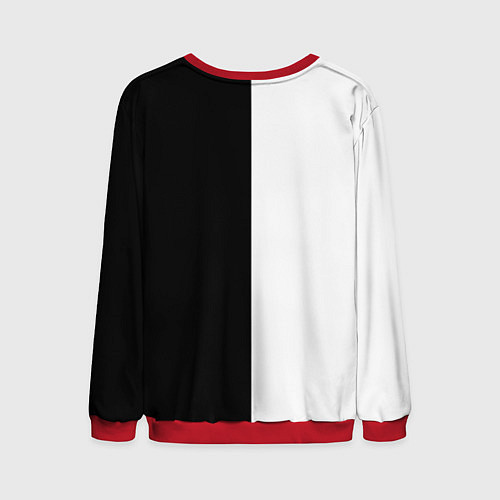 Мужской свитшот MINIMALISM - BLACK AND WHITE / 3D-Красный – фото 2
