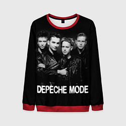 Свитшот мужской Depeche Mode - black & white portrait, цвет: 3D-красный