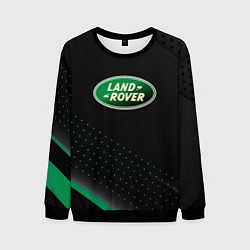 Свитшот мужской Land rover Зелёная абстракция, цвет: 3D-черный