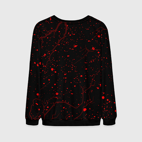 Мужской свитшот Символ ARC Raiders и краска вокруг на темном фоне / 3D-Черный – фото 2