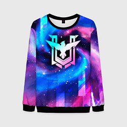 Свитшот мужской Free Fire неоновый космос, цвет: 3D-черный