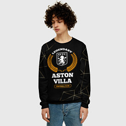 Свитшот мужской Лого Aston Villa и надпись legendary football club, цвет: 3D-черный — фото 2
