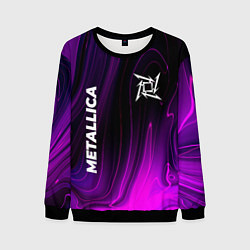 Свитшот мужской Metallica violet plasma, цвет: 3D-черный