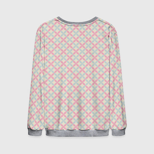 Мужской свитшот Бодрое утро - свинка пьет кофе / 3D-Меланж – фото 2