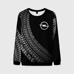 Свитшот мужской Opel tire tracks, цвет: 3D-черный