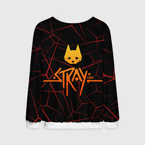 Мужской свитшот Stray cat игра блуждающий кот / 3D-Белый – фото 2