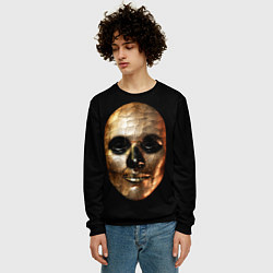 Свитшот мужской Золотая маска Хэллоуин, цвет: 3D-черный — фото 2