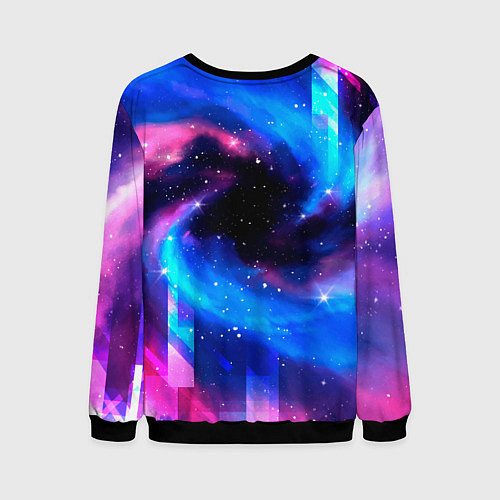 Мужской свитшот Blink 182 неоновый космос / 3D-Черный – фото 2