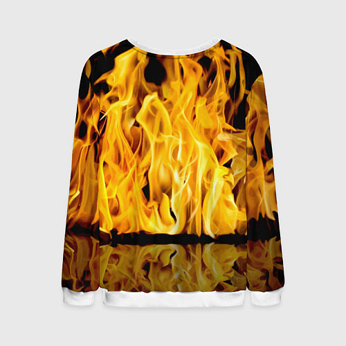 Мужской свитшот Гомер Симпсон - соло на гитаре! / 3D-Белый – фото 2