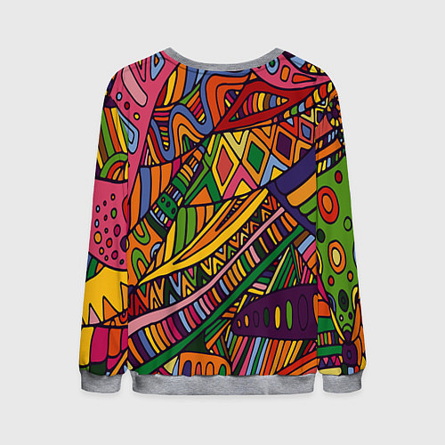 Мужской свитшот Психоделический узор / 3D-Меланж – фото 2