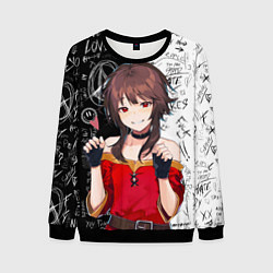 Свитшот мужской Мегумин - Коносуба, цвет: 3D-черный