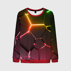 Мужской свитшот Неоновые радужные плиты