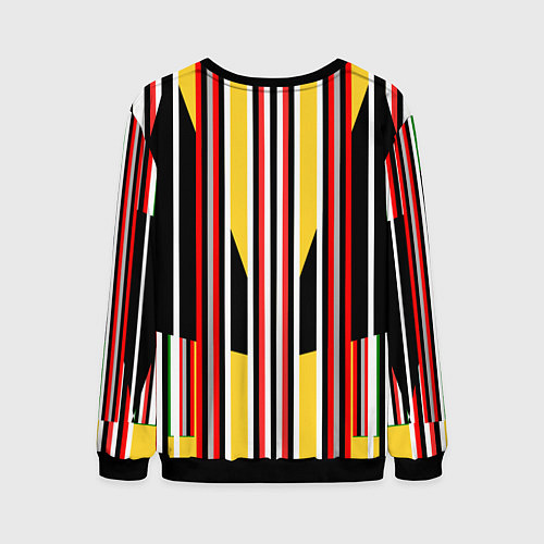 Мужской свитшот Геометрические цветные фигуры полосы geometry / 3D-Черный – фото 2