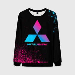 Мужской свитшот Mitsubishi - neon gradient