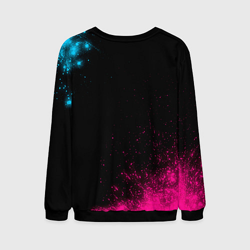 Мужской свитшот Half-Life - neon gradient / 3D-Черный – фото 2