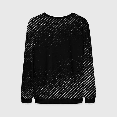 Мужской свитшот Peugeot с потертостями на темном фоне / 3D-Черный – фото 2