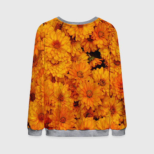 Мужской свитшот Фон из желтых цветов / 3D-Меланж – фото 2
