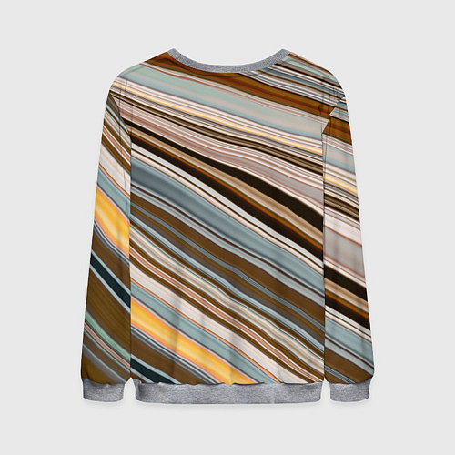 Мужской свитшот Colored wavy lines / 3D-Меланж – фото 2