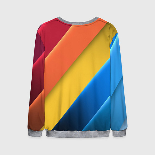Мужской свитшот Радужные полоски / 3D-Меланж – фото 2