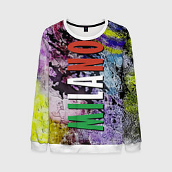 Свитшот мужской Avant-garde color texture - Milano, цвет: 3D-белый
