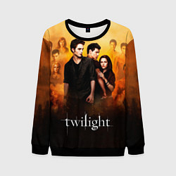 Мужской свитшот Сумерки сага бежевый и черный фон