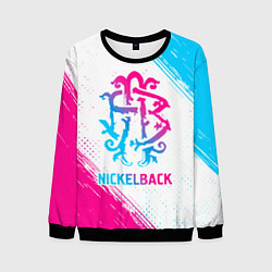 Мужской свитшот Nickelback neon gradient style