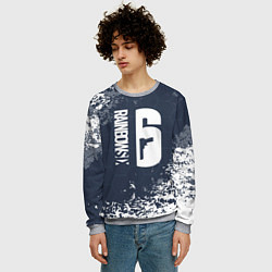 Свитшот мужской Rainbow six siege - соты, цвет: 3D-меланж — фото 2