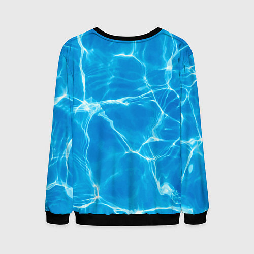 Мужской свитшот Разводы на водной поверхности / 3D-Черный – фото 2