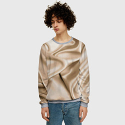 Свитшот мужской Струящаяся золотистая ткань, цвет: 3D-меланж — фото 2