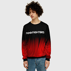 Свитшот мужской Foo Fighters red plasma, цвет: 3D-черный — фото 2