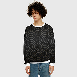 Свитшот мужской Black gold - Узоры, цвет: 3D-белый — фото 2