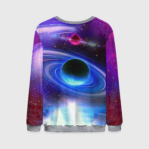 Мужской свитшот Центр галактики / 3D-Меланж – фото 2