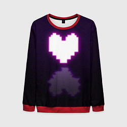 Свитшот мужской Undertale heart neon, цвет: 3D-красный