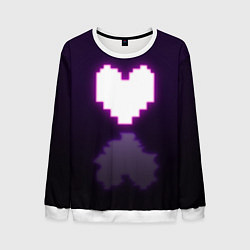 Свитшот мужской Undertale heart neon, цвет: 3D-белый