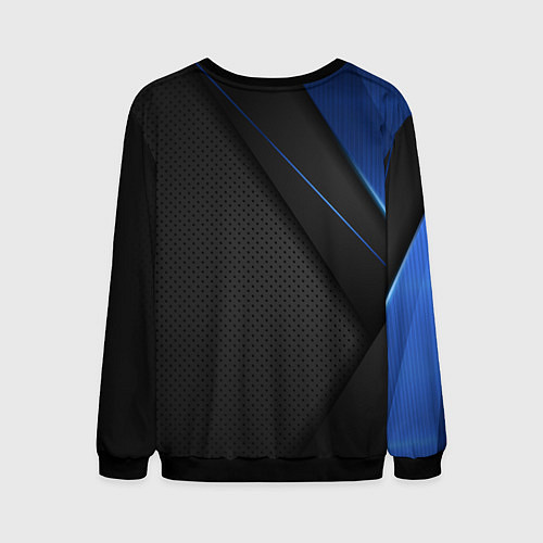 Мужской свитшот Черно-синий герб России / 3D-Черный – фото 2
