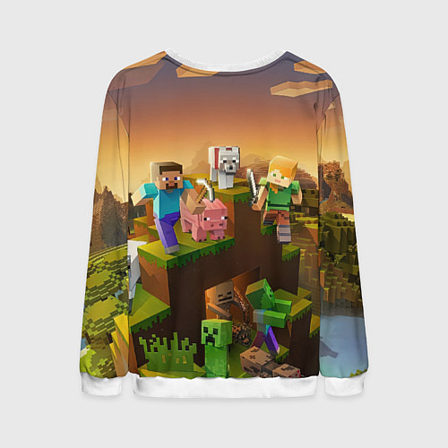 Мужской свитшот Вадим Minecraft / 3D-Белый – фото 2