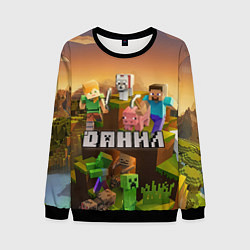 Свитшот мужской Данил Minecraft, цвет: 3D-черный