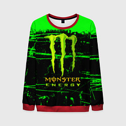 Свитшот мужской Monster energy green neon, цвет: 3D-красный