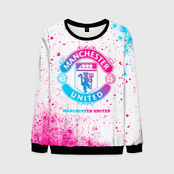 Мужской свитшот Manchester United neon gradient style