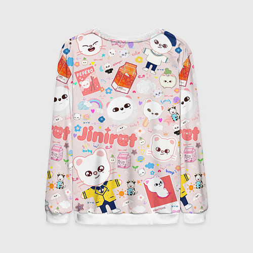 Мужской свитшот Skzoo Jinniret pattern cartoon avatar / 3D-Белый – фото 2