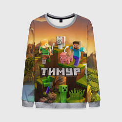Свитшот мужской Тимур Minecraft, цвет: 3D-меланж