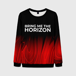 Свитшот мужской Bring Me the Horizon red plasma, цвет: 3D-черный