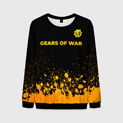 Мужской свитшот Gears of War - gold gradient: символ сверху