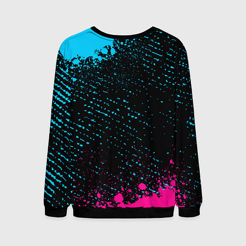 Мужской свитшот Manchester United - neon gradient / 3D-Черный – фото 2