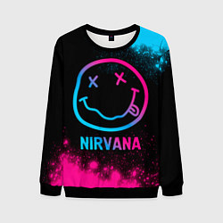 Мужской свитшот Nirvana - neon gradient