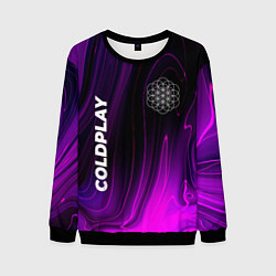 Свитшот мужской Coldplay violet plasma, цвет: 3D-черный